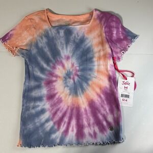 Justice Girls Fash Rib TopTye Dye  Shirt Size M 10 NWT Multicolor Unique Garment